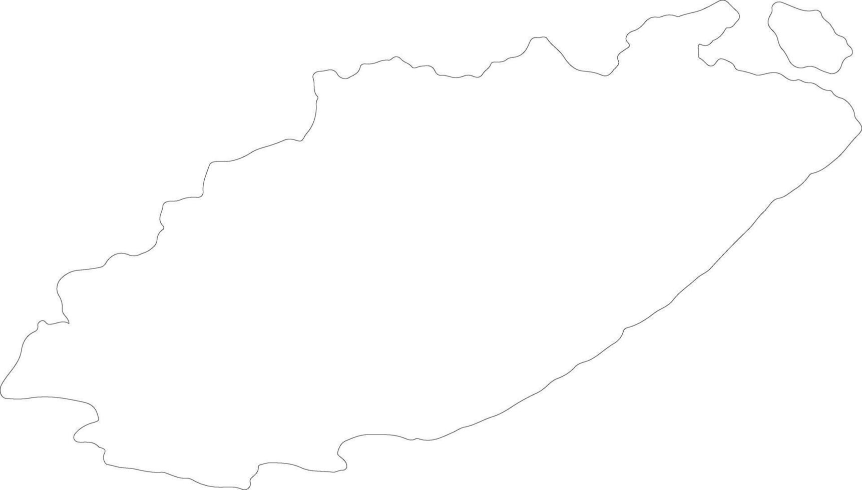 Eastern Cape South Africa outline map vector