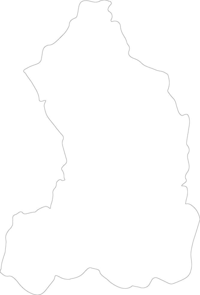 Eastern Rwanda outline map vector