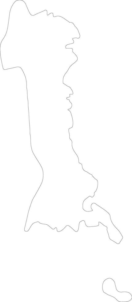 Eastern Samar Philippines outline map vector