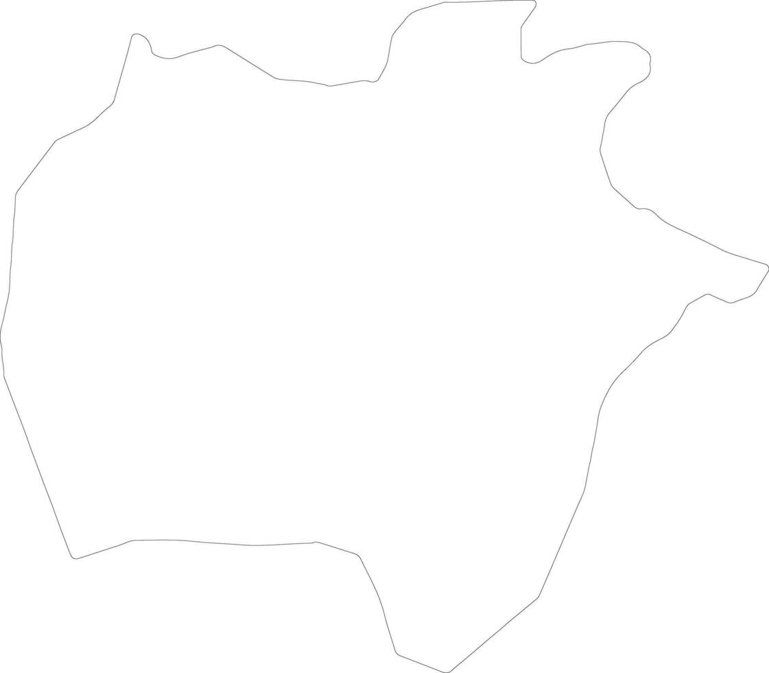 Ekiti Nigeria outline map vector