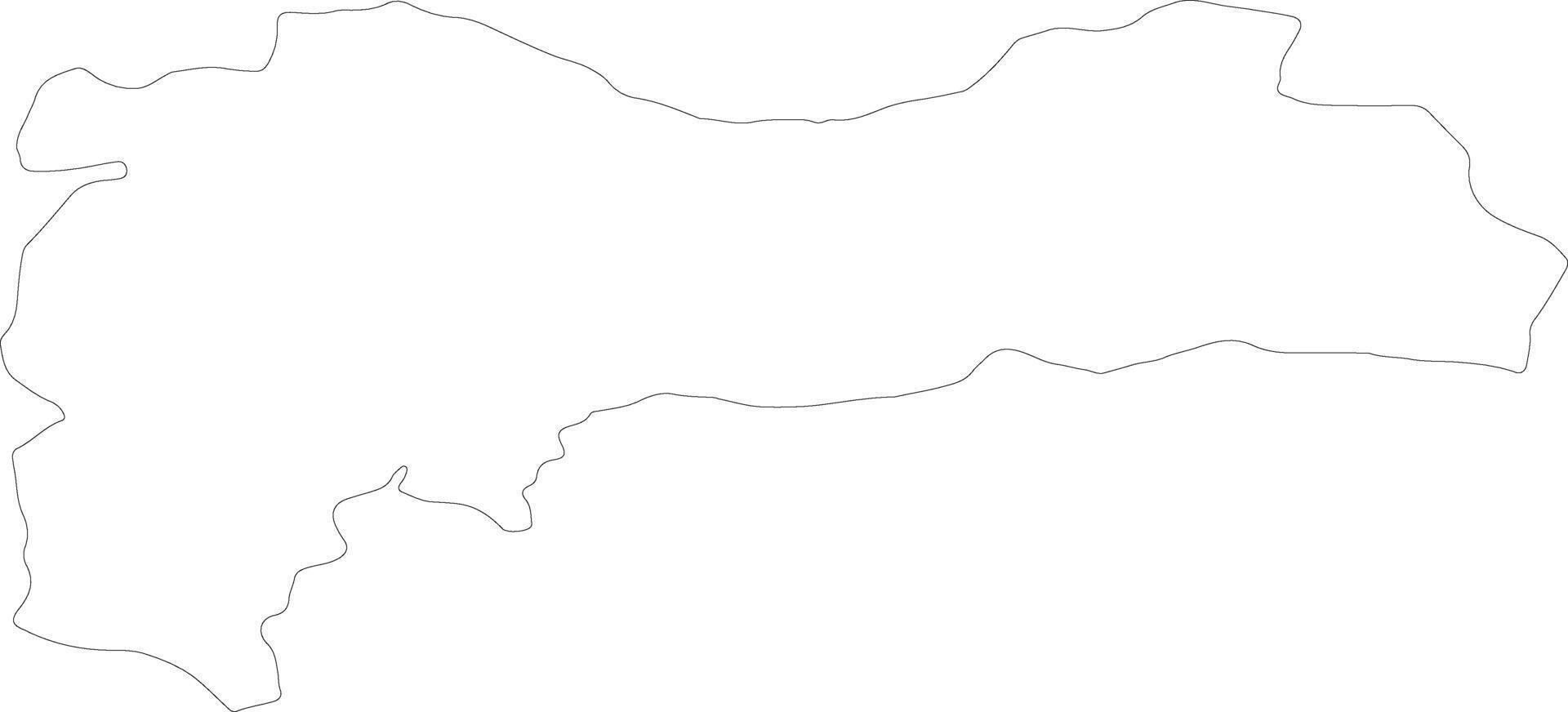 Erzincan Turkey outline map vector