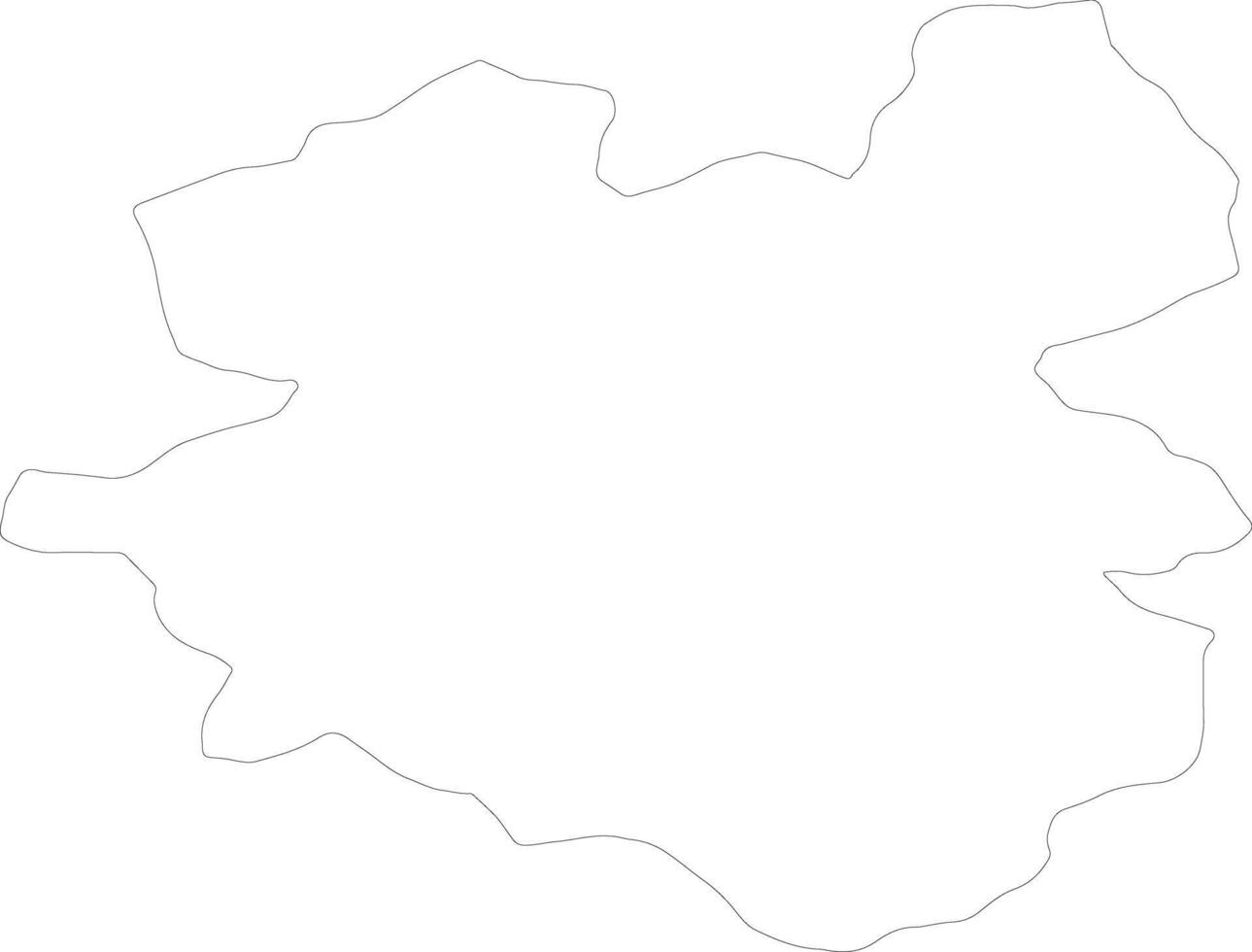 Erzurum Turkey outline map vector