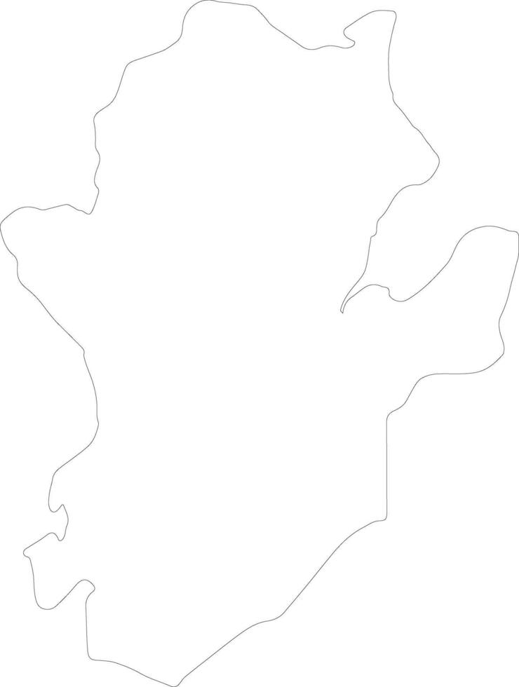 Eastern Sierra Leone outline map vector