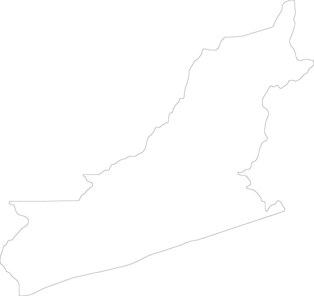 Eastern Zambia outline map vector