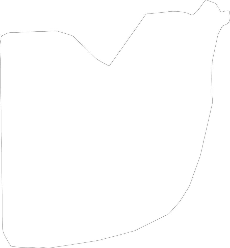 Federal Capital Territory Nigeria outline map vector