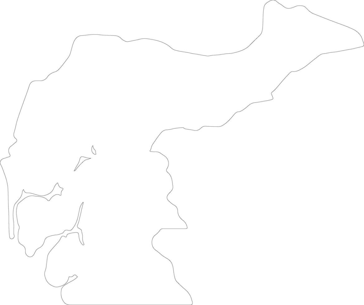 Fatick Senegal outline map vector