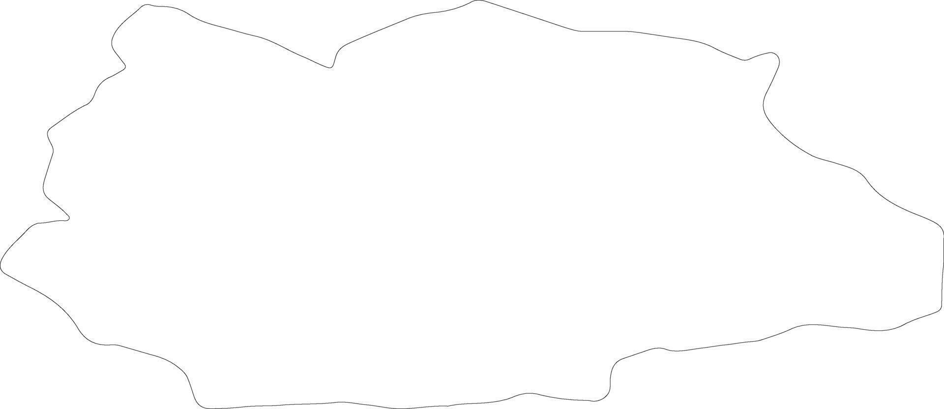 Gafsa Tunisia outline map vector