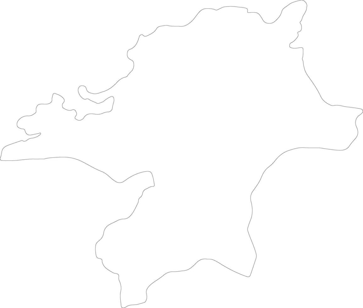 Fukuoka Japan outline map vector