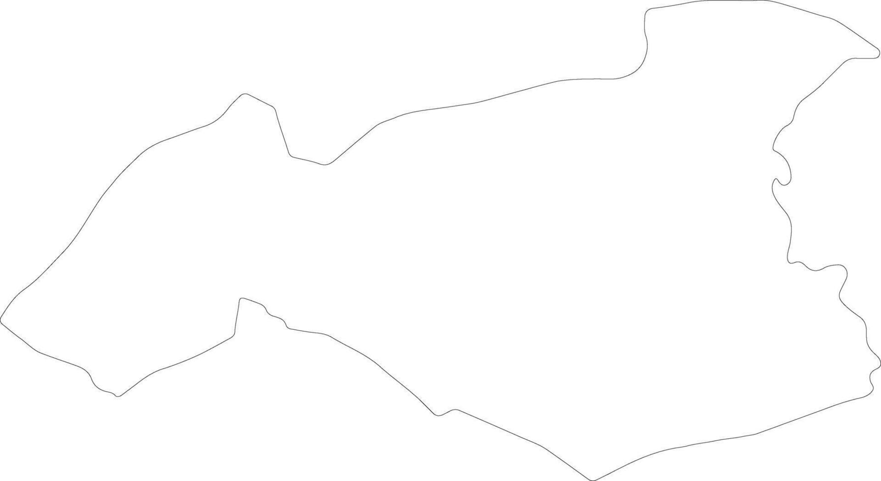 Gaziantep Turquía contorno mapa vector