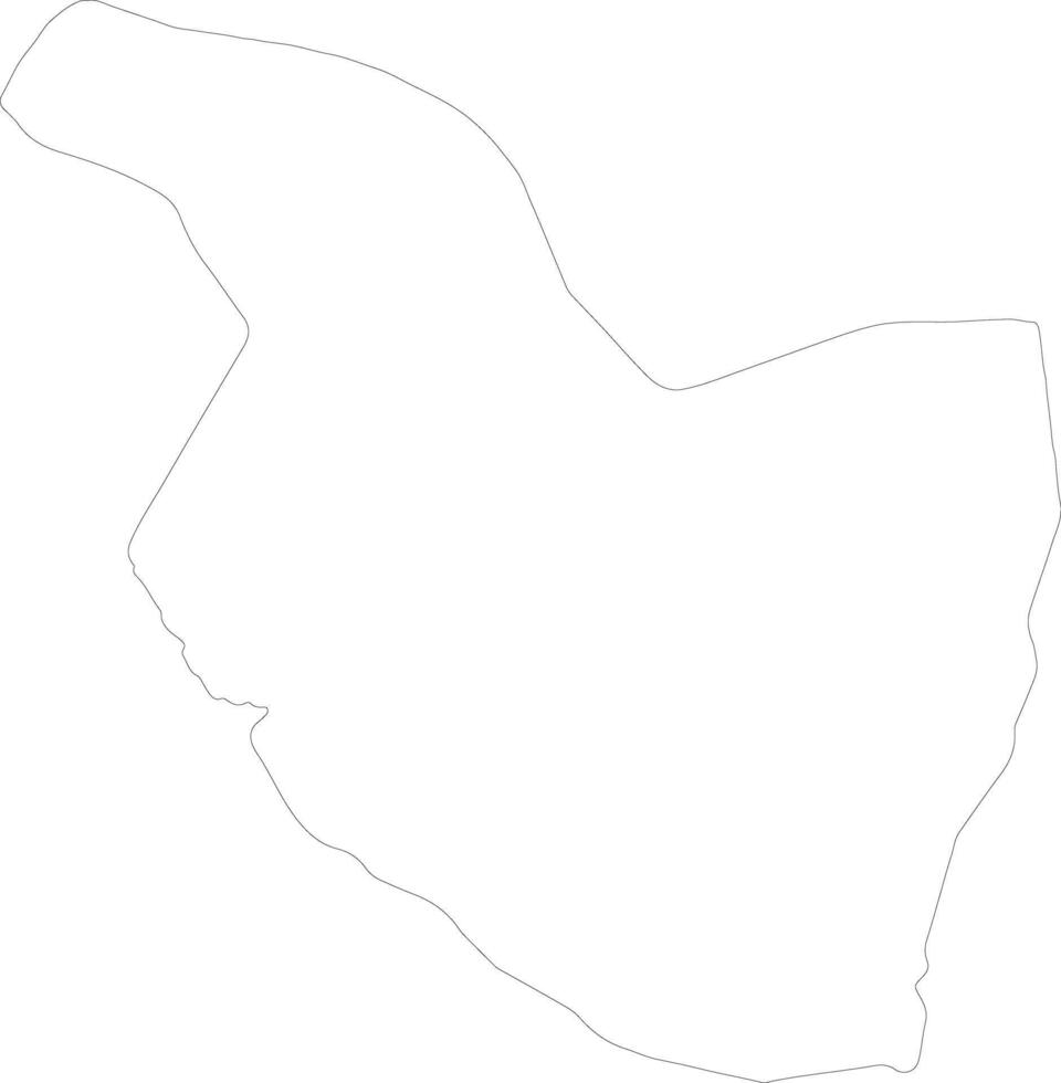 Gedarif Sudan outline map vector