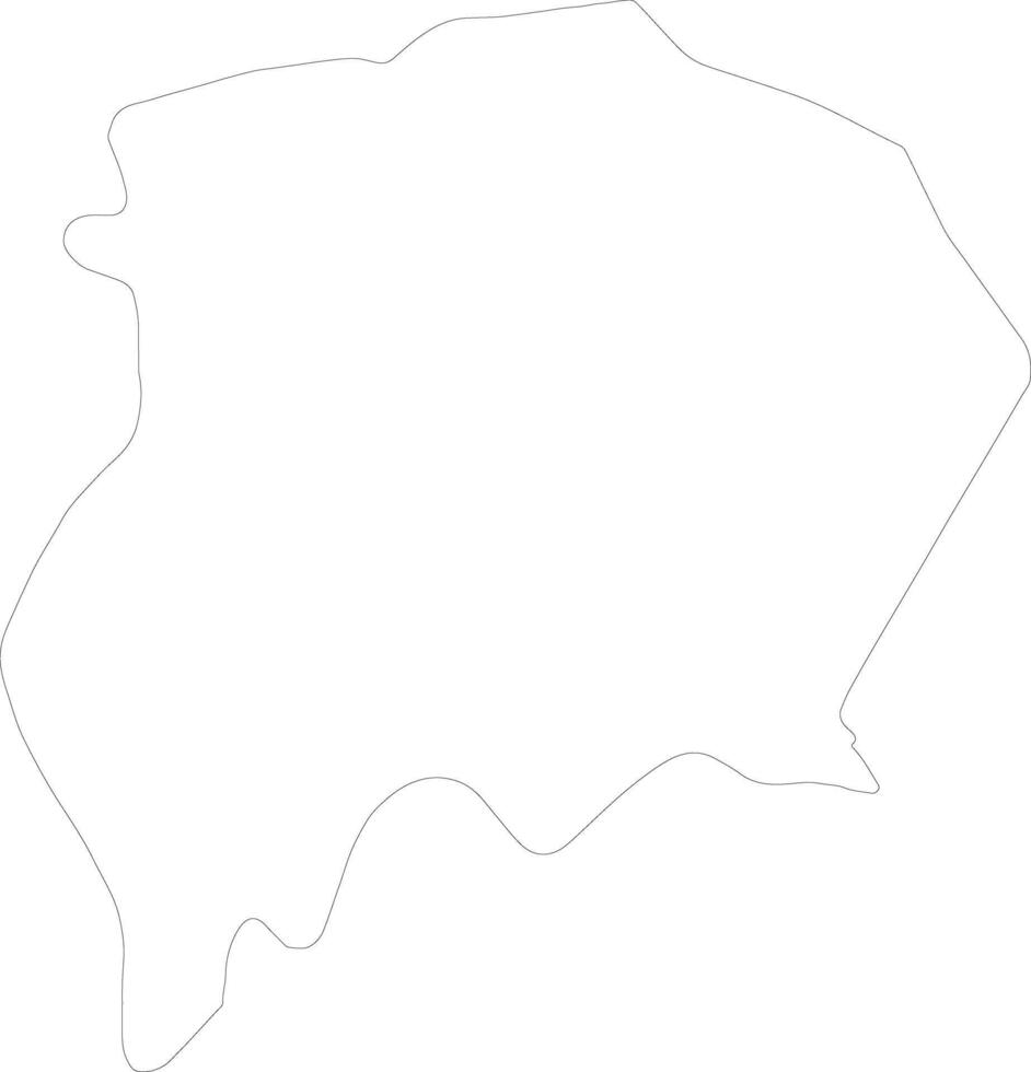 Gezira Sudan outline map vector