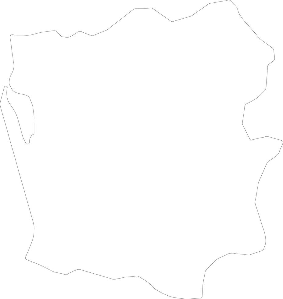 Gampaha Sri Lanka outline map vector