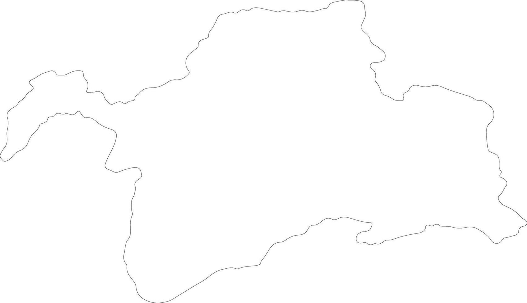 Gorno-Badakhshan Tajikistan outline map vector