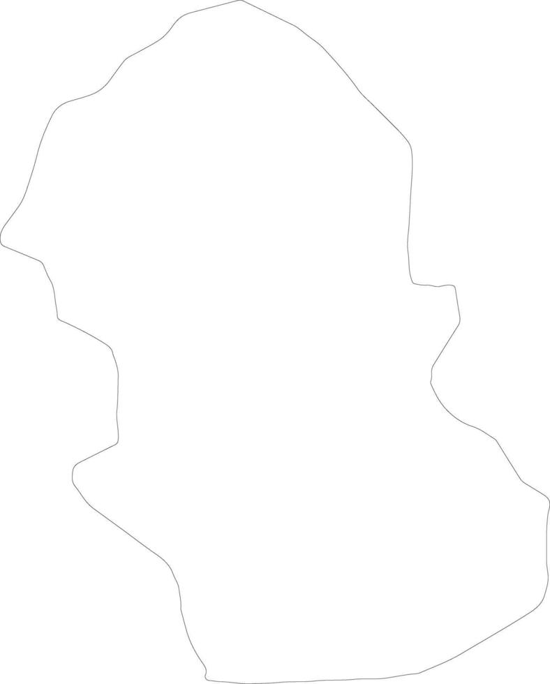 Gombe Nigeria outline map vector
