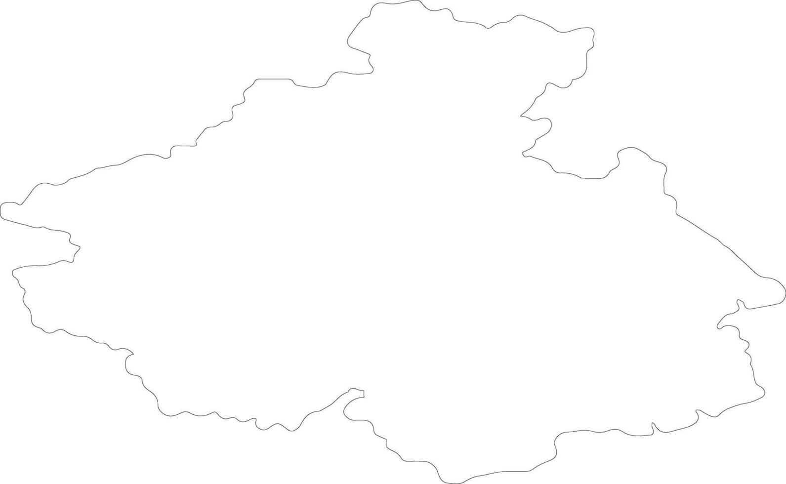 Gorno-Altay Russia outline map vector