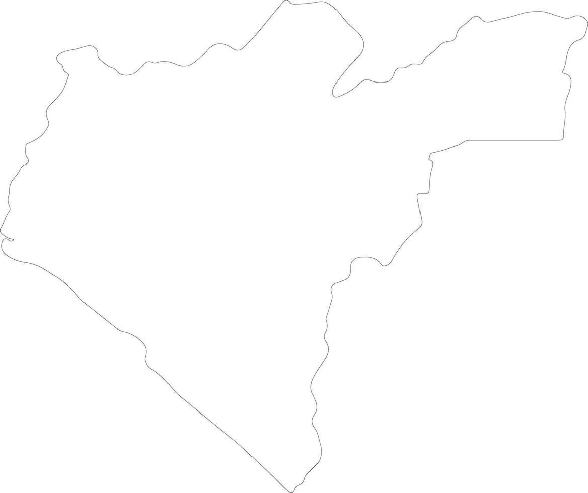 grandioso bassa Liberia contorno mapa vector