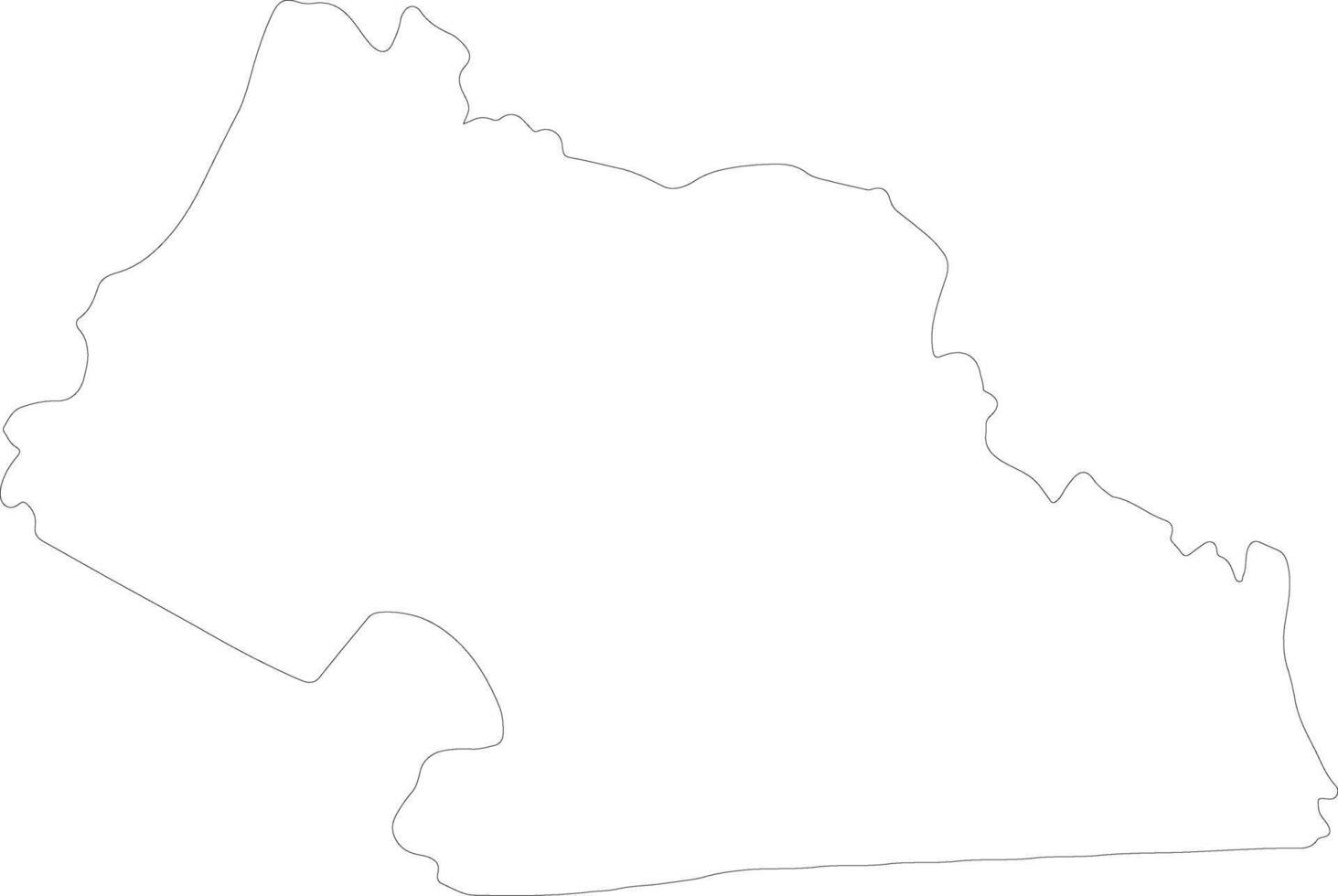 Grand Gedeh Liberia outline map vector