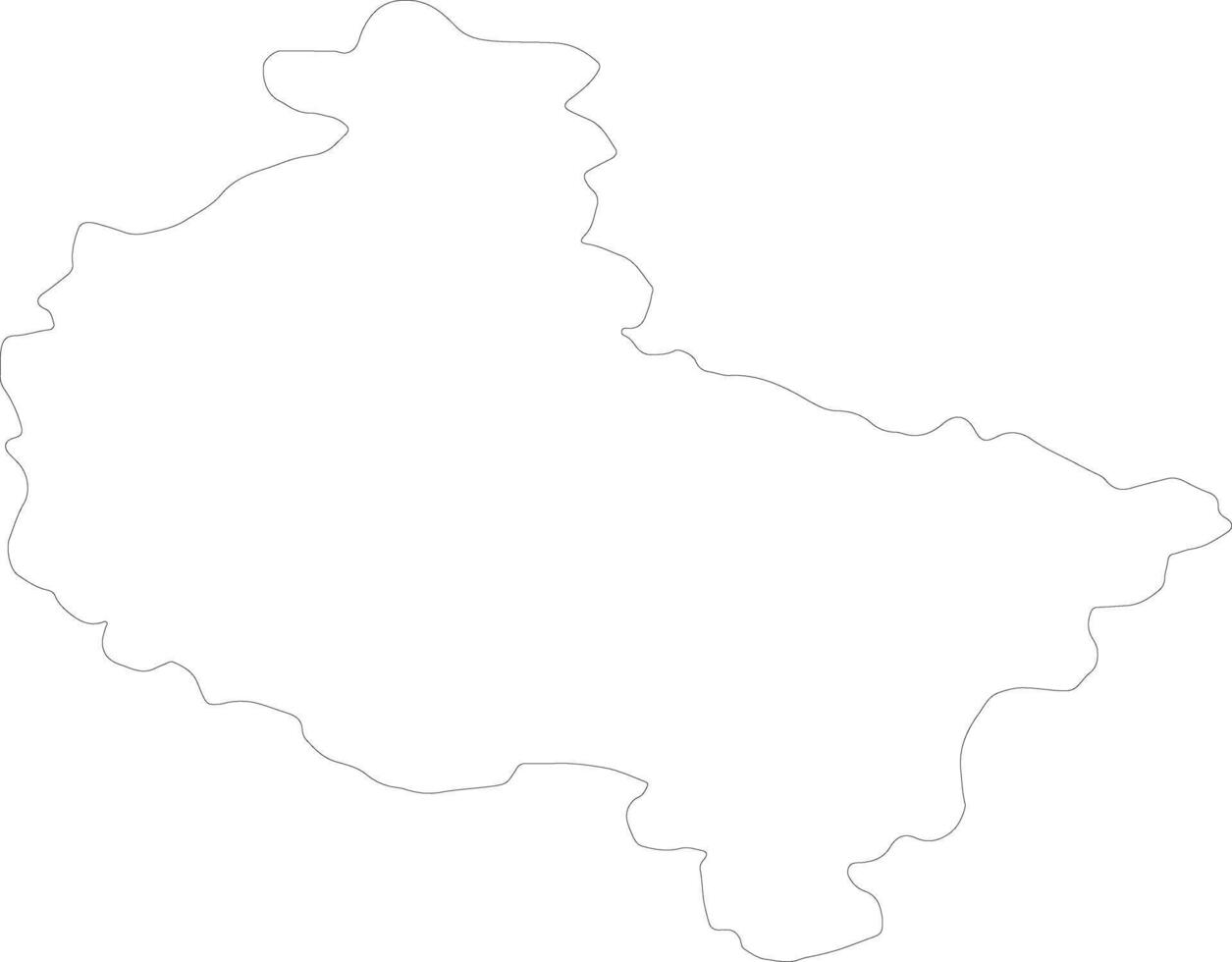 Greater Poland Poland outline map vector