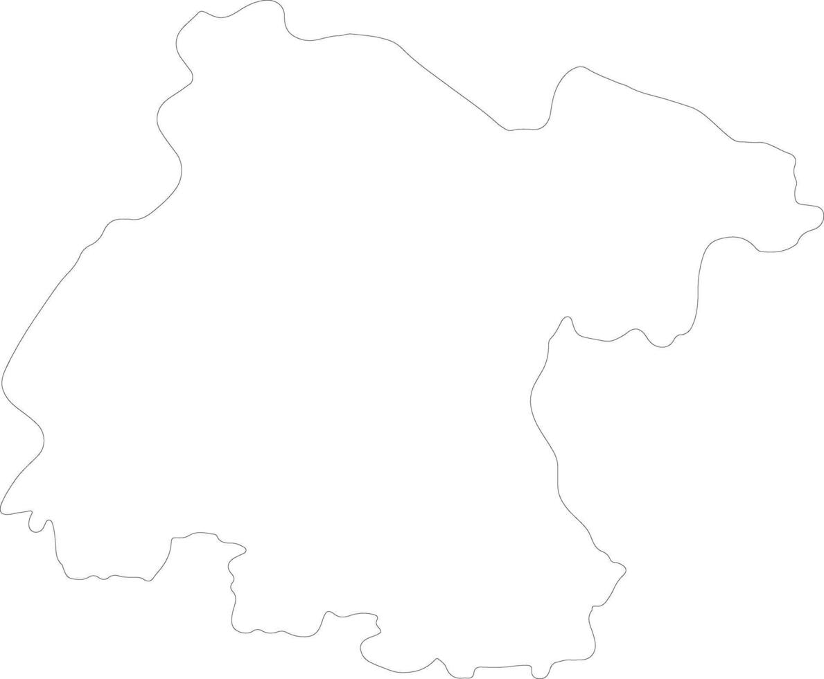 Guanajuato Mexico outline map vector