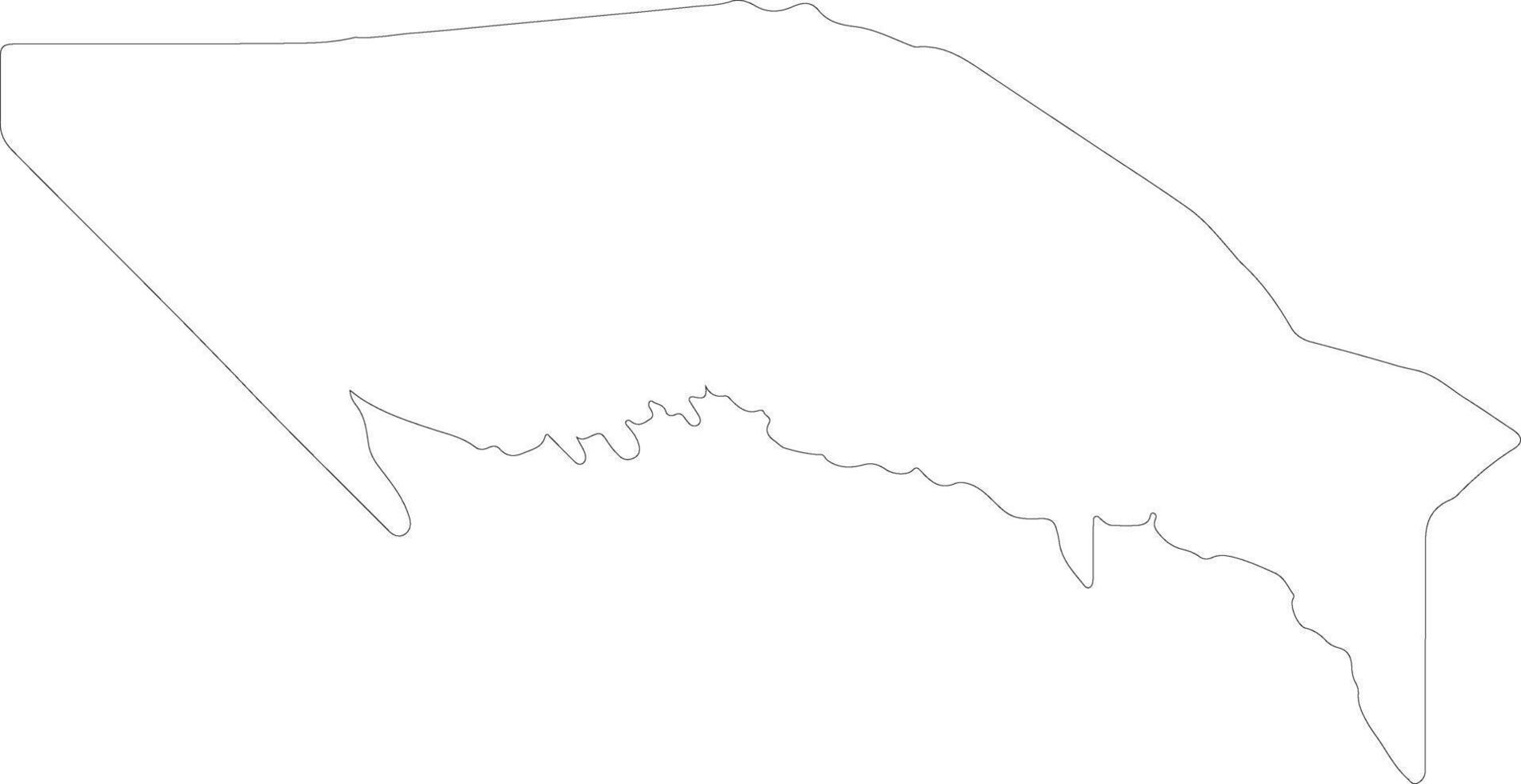 Gulf Papua New Guinea outline map vector