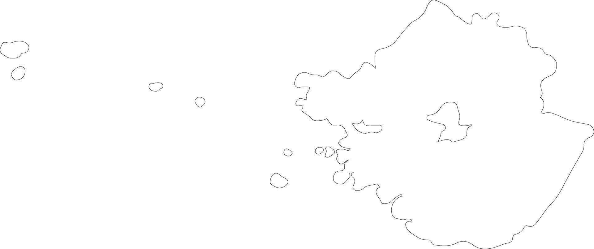 gyeonggi sur Corea contorno mapa vector