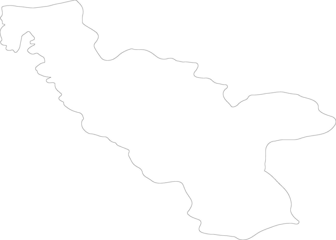 Halland Sweden outline map vector