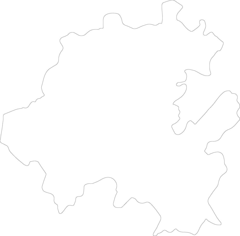 Hidalgo Mexico outline map vector