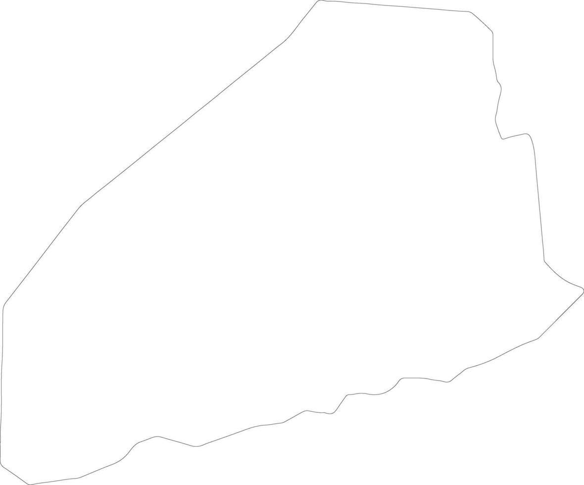 Hoima Uganda outline map vector
