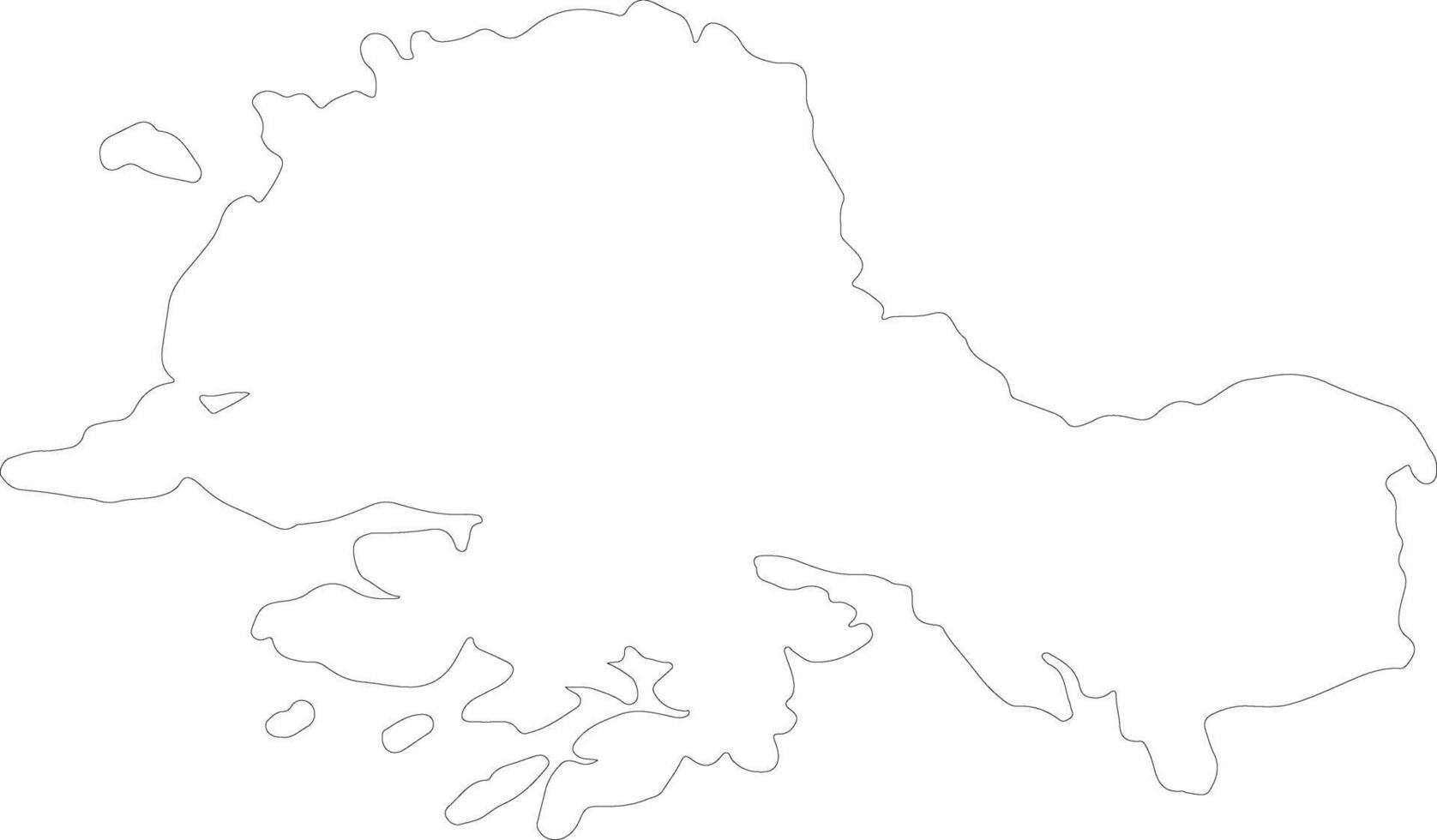 Hwanghae-namdo North Korea outline map vector