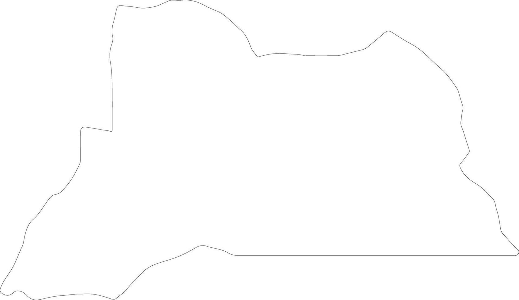 Isingiro Uganda outline map vector