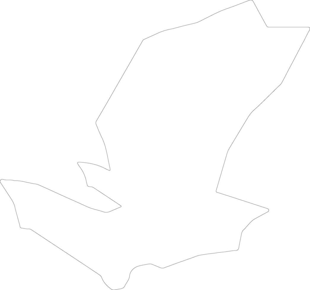 Ibanda Uganda outline map vector