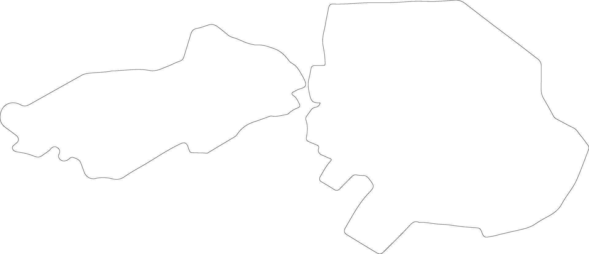 Incheon South Korea outline map vector