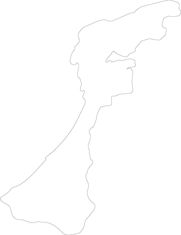 Ishikawa Japan outline map vector