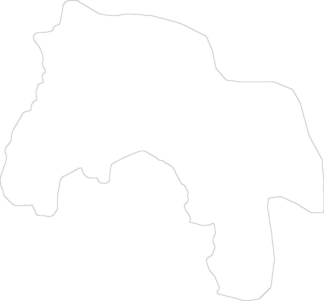 Ihorombe Madagascar outline map vector