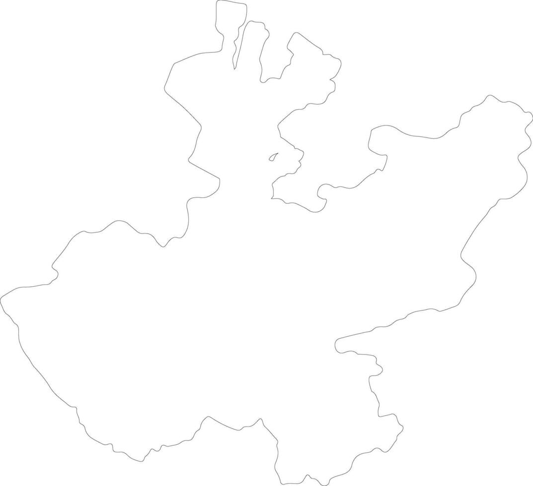 Jalisco Mexico outline map vector