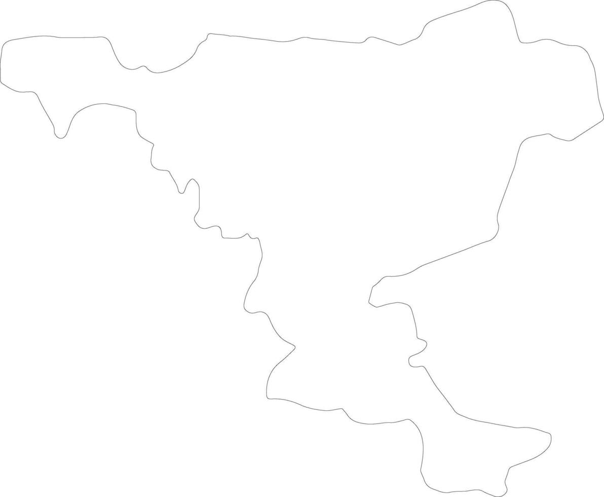 Jigawa Nigeria outline map vector