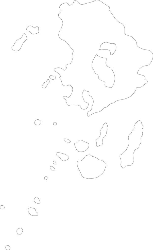 Kagoshima Japan outline map vector