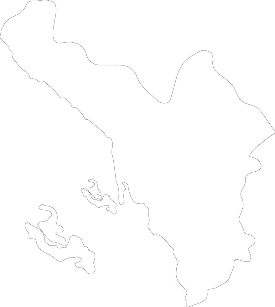 Jizan Saudi Arabia outline map vector