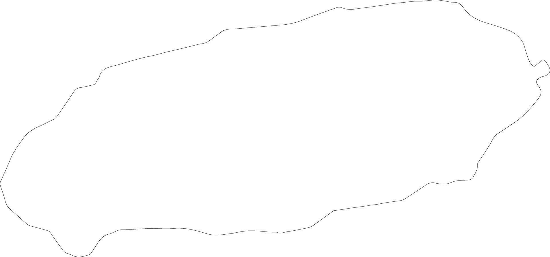 Jeju South Korea outline map vector