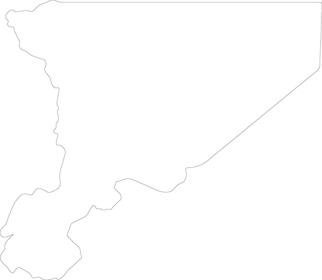 Kagera United Republic of Tanzania outline map vector