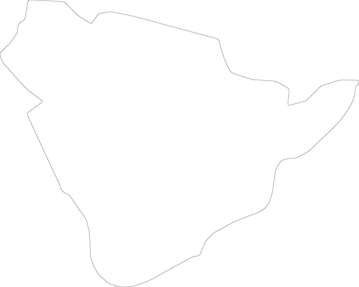 cábala Uganda contorno mapa vector