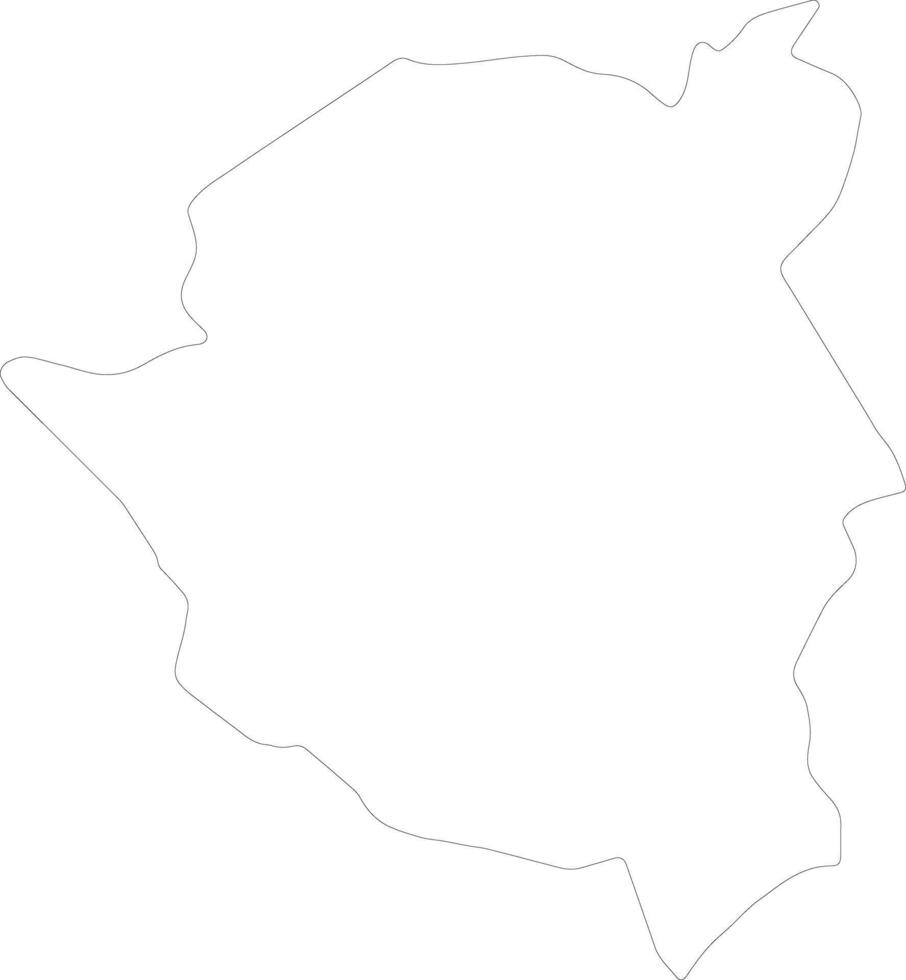 Kairouan Tunisia outline map vector