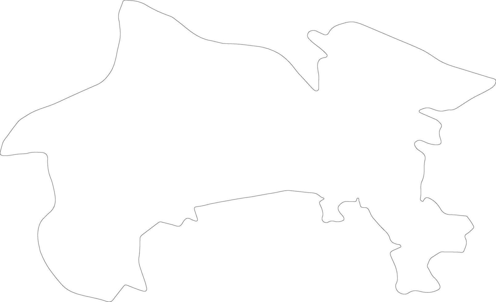 Kanagawa Japan outline map vector