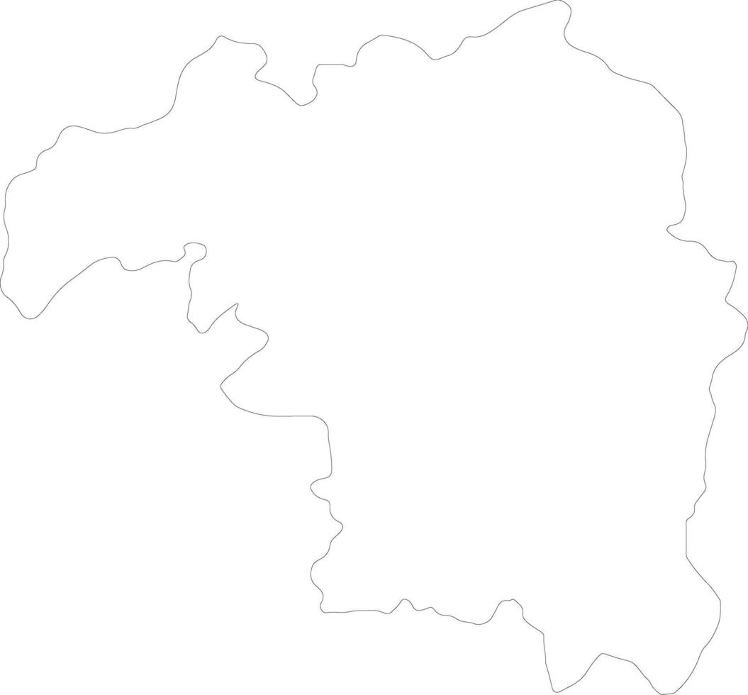 Kaduna Nigeria outline map vector