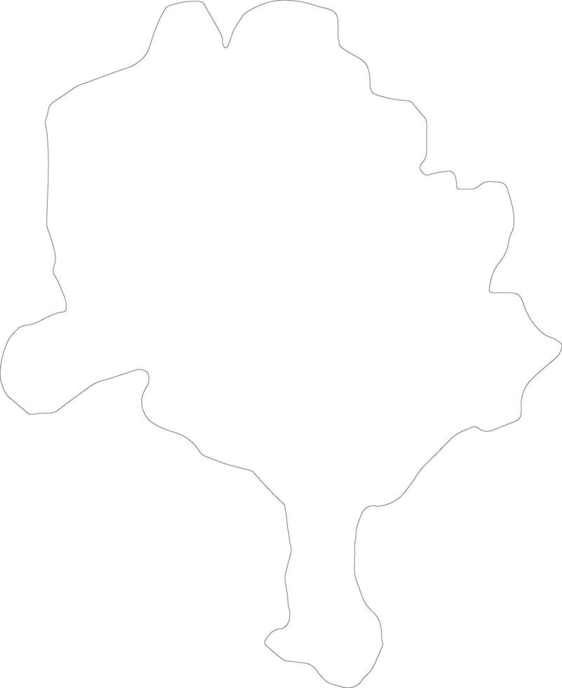 kano Nigeria contorno mapa vector