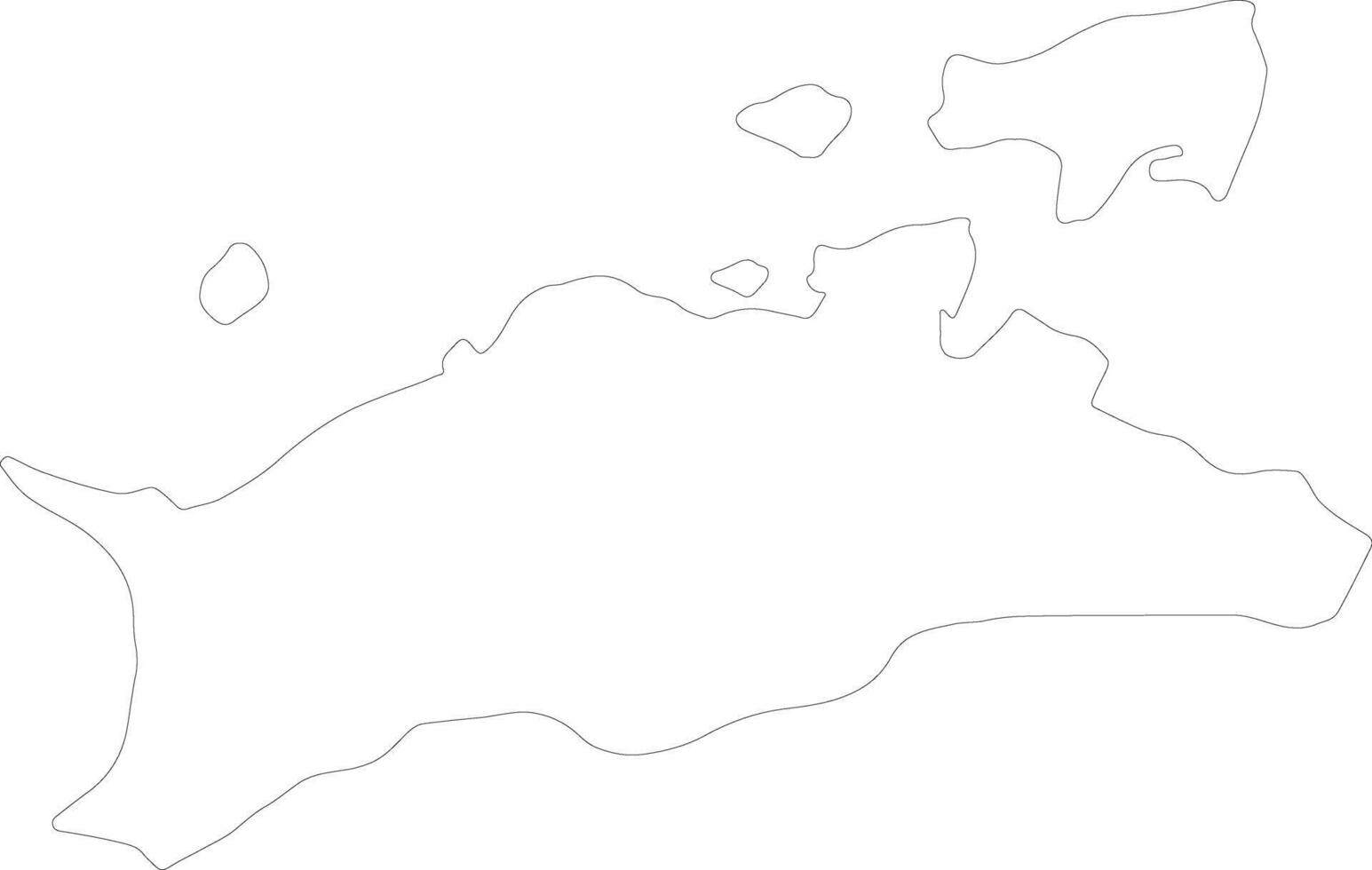 Kagawa Japan outline map vector