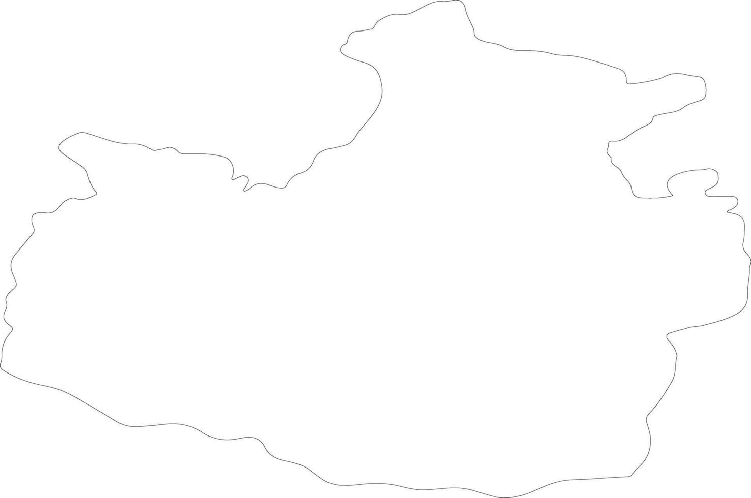 Karachay-Cherkess Russia outline map vector