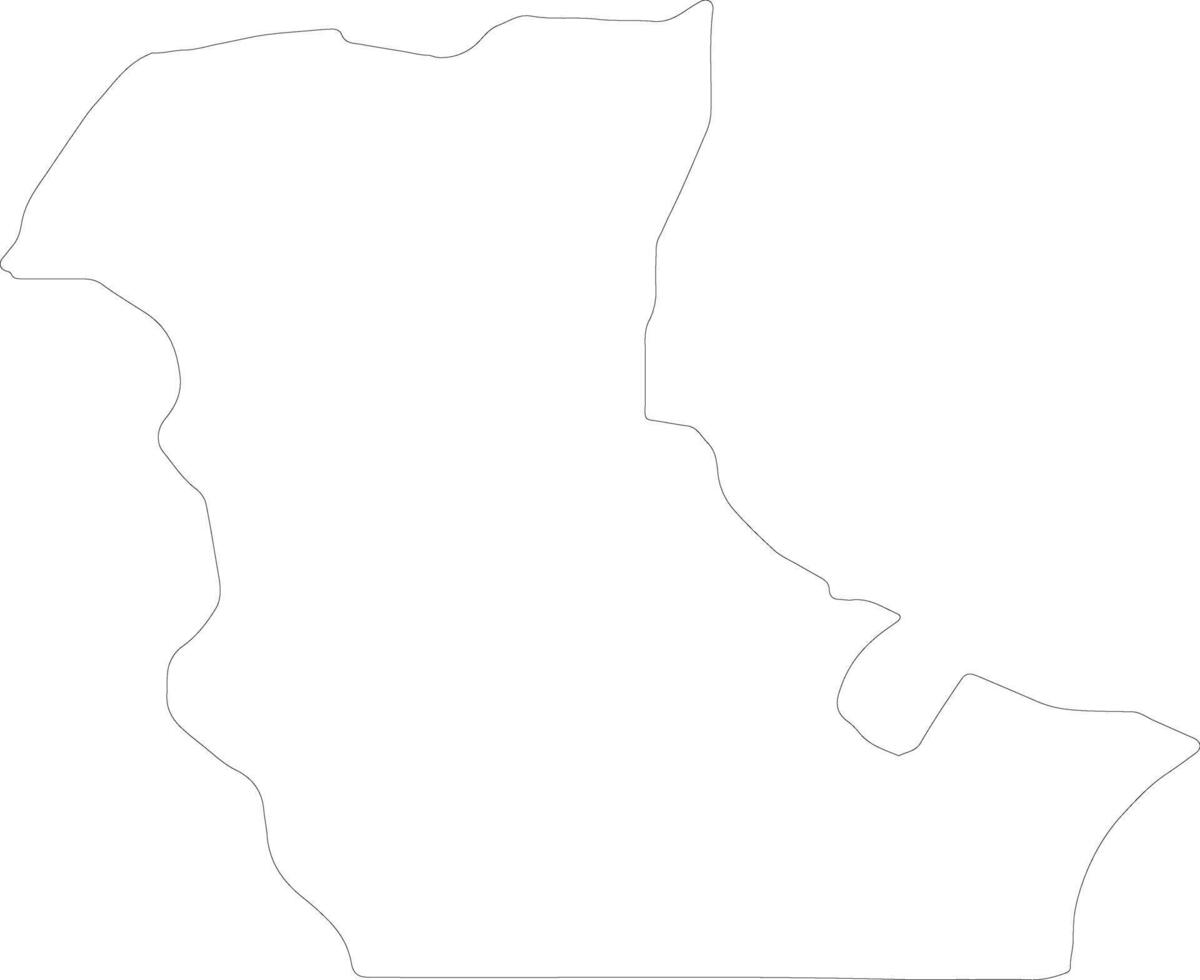 Kaolack Senegal outline map vector