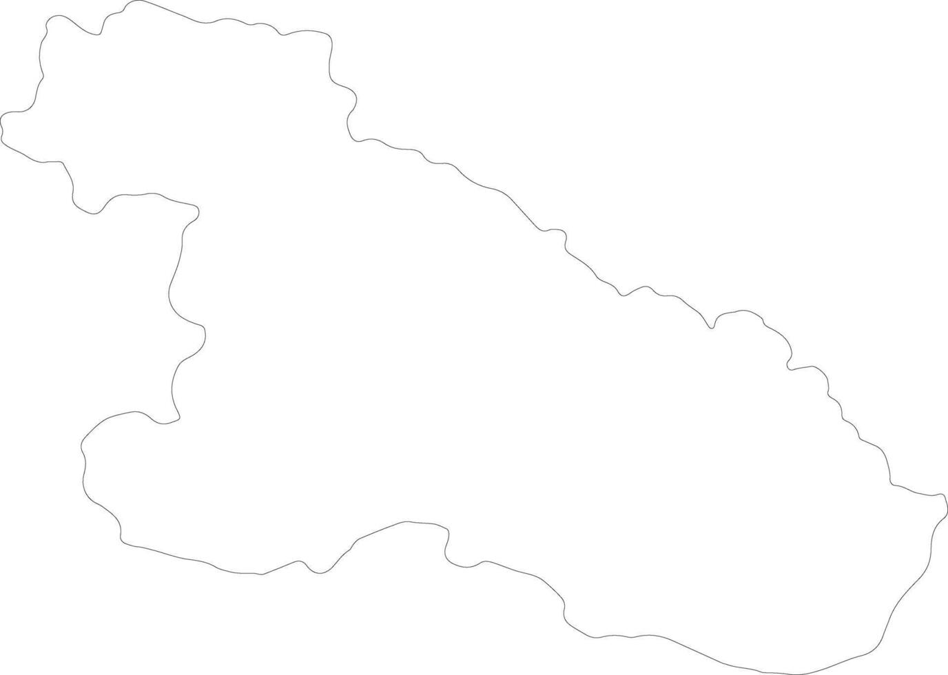 Karnali Nepal contorno mapa vector