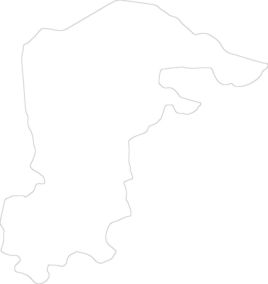 Katsina Nigeria outline map vector